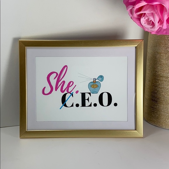 She C.E.O. , Boss Lady Art Print, Home Office - Picture 3 of 3